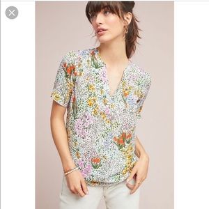 Anthropologie Flower Top